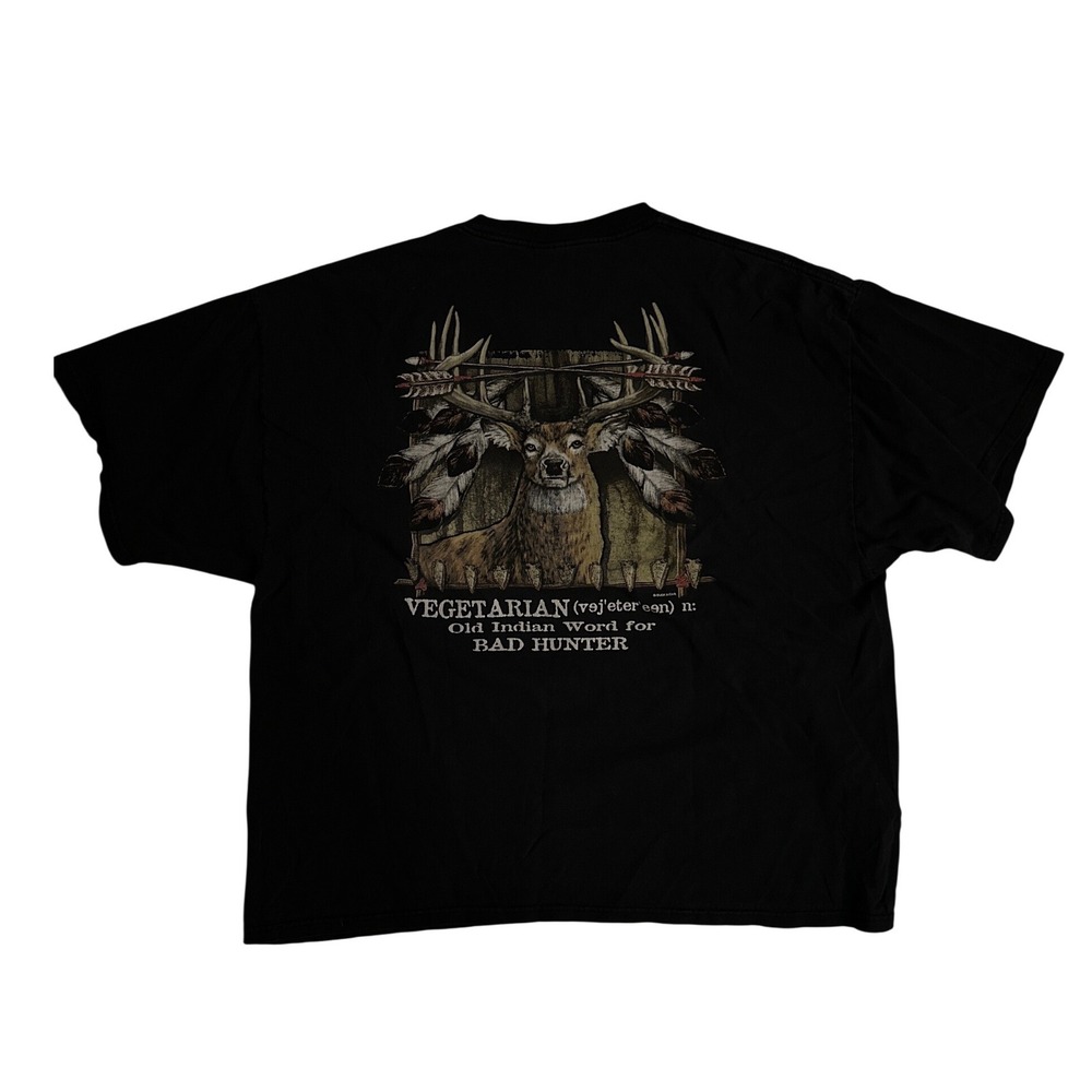 Legendary Whitetails Mens 2XL Black Bad Hunter Graphic T-Shirt Delta Magnum